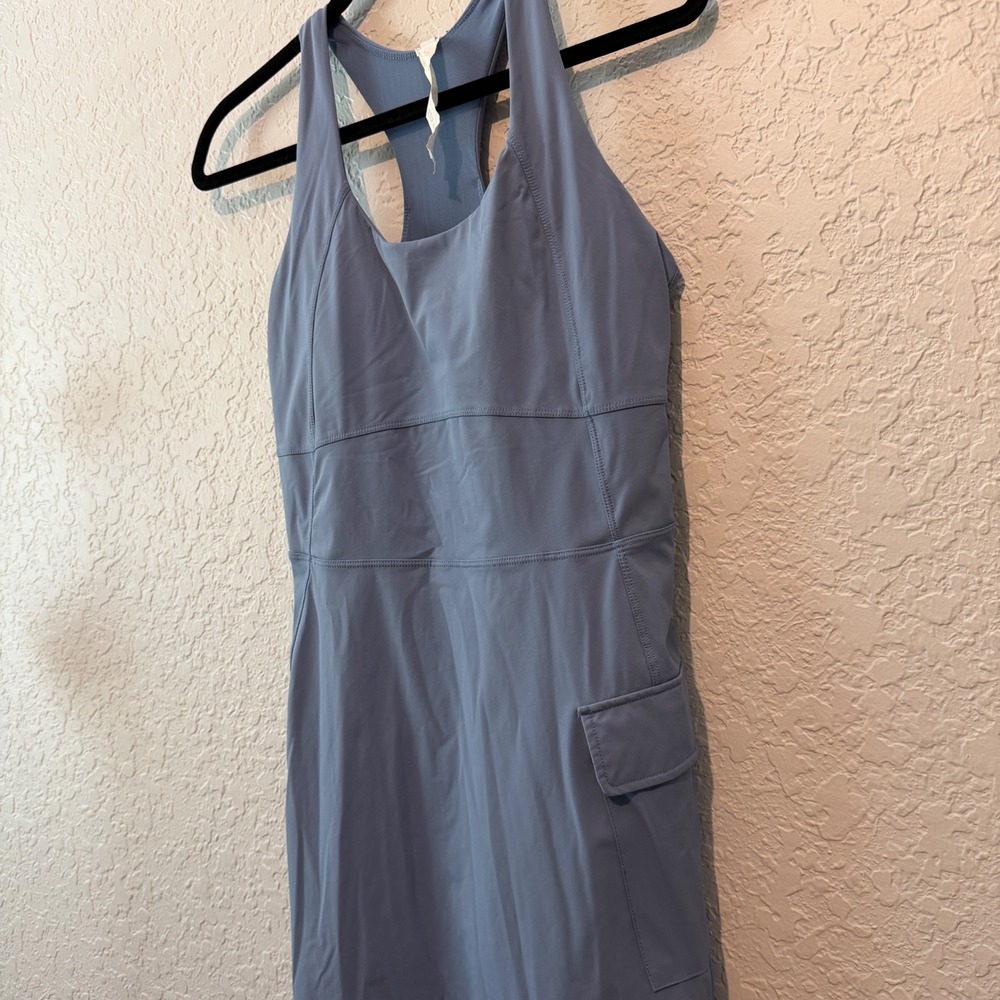 Fabletics One-Piece Active Dress Medium Blue Racerback Cargo Pocket DS2458611 - Picture 5 of 8